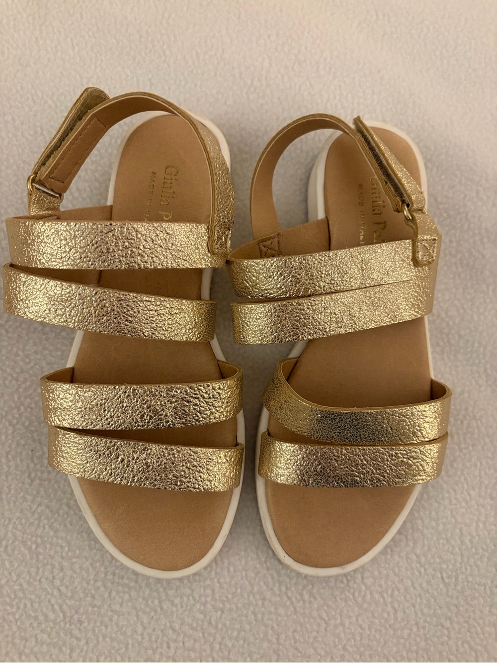 Giulia Palai Gold Strap Sandals